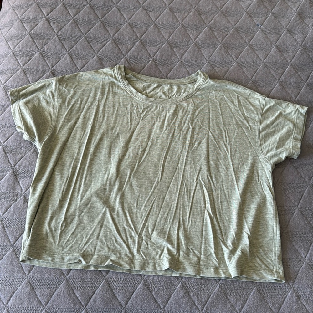 Size 6 lululemon all yours cropped t shirt